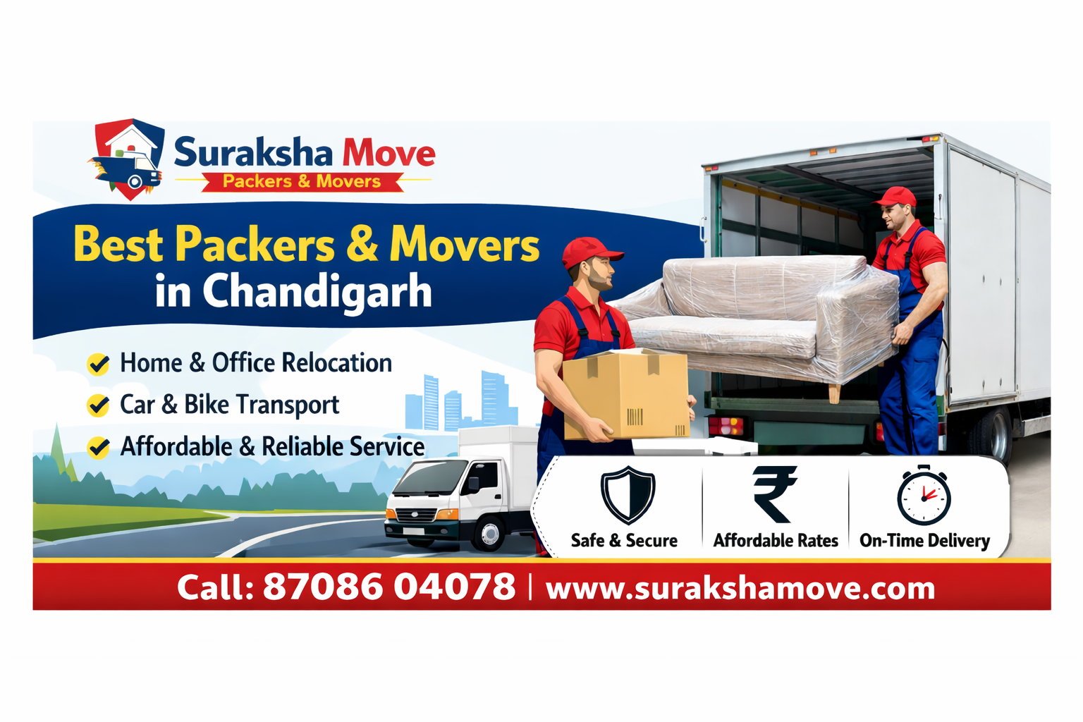 Best Packers and Movers in Chandigarh | Suraksha Move Relocation Services